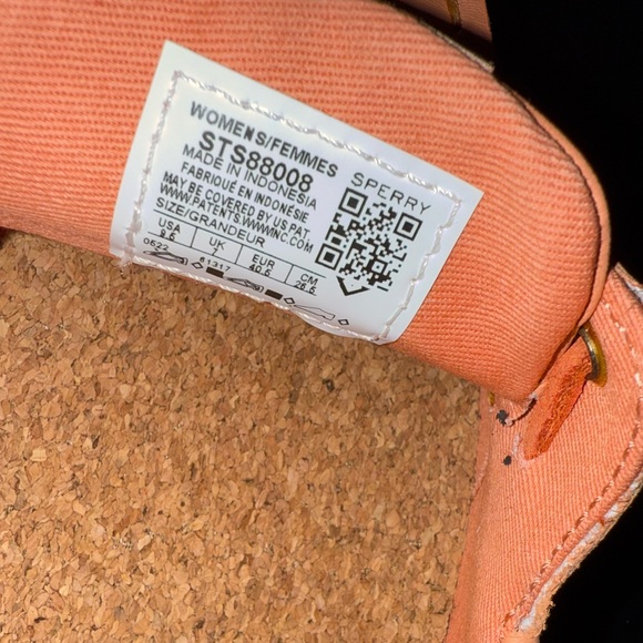Sperry Starfish Eco Perf Top-Sider Women’s Leather Boat Shoes Size 9.5 Coral - Picture 6 of 9